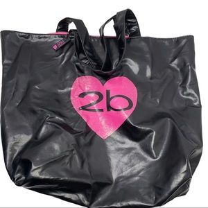 BeBe 2B Women's Reusable Lined Shopping Tote Black